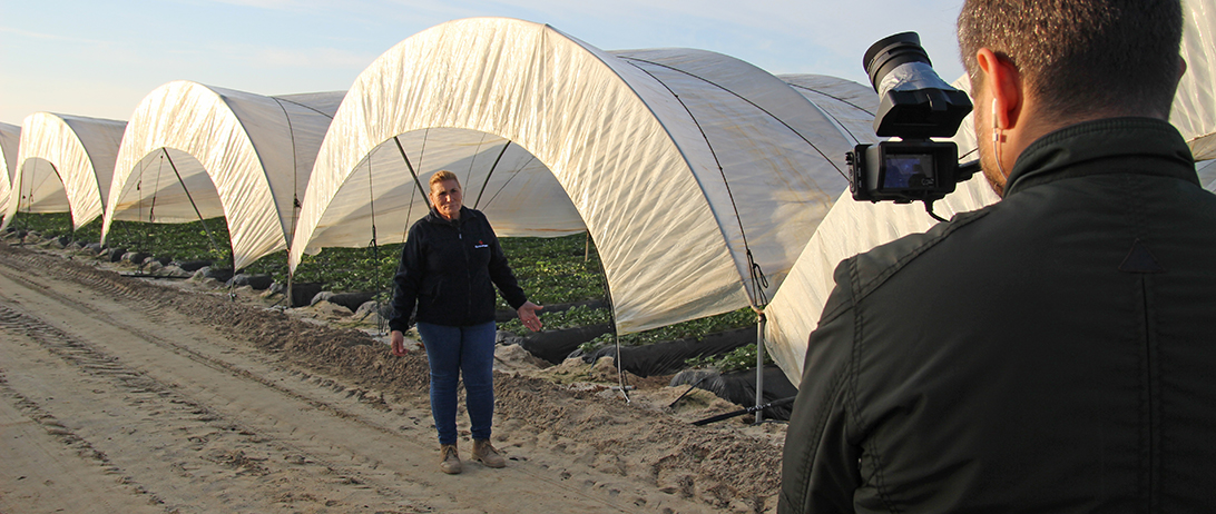 La agricultura y socia de Cuna de Platero Antonia Soriano, protagonista del programa de Canal Sur “Campechanos”