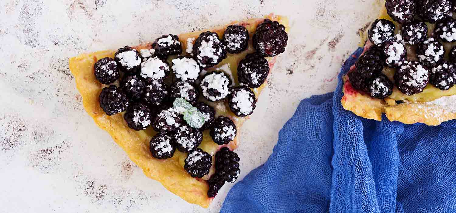 paso a paso tarta de moras con hojaldre azúcar glass