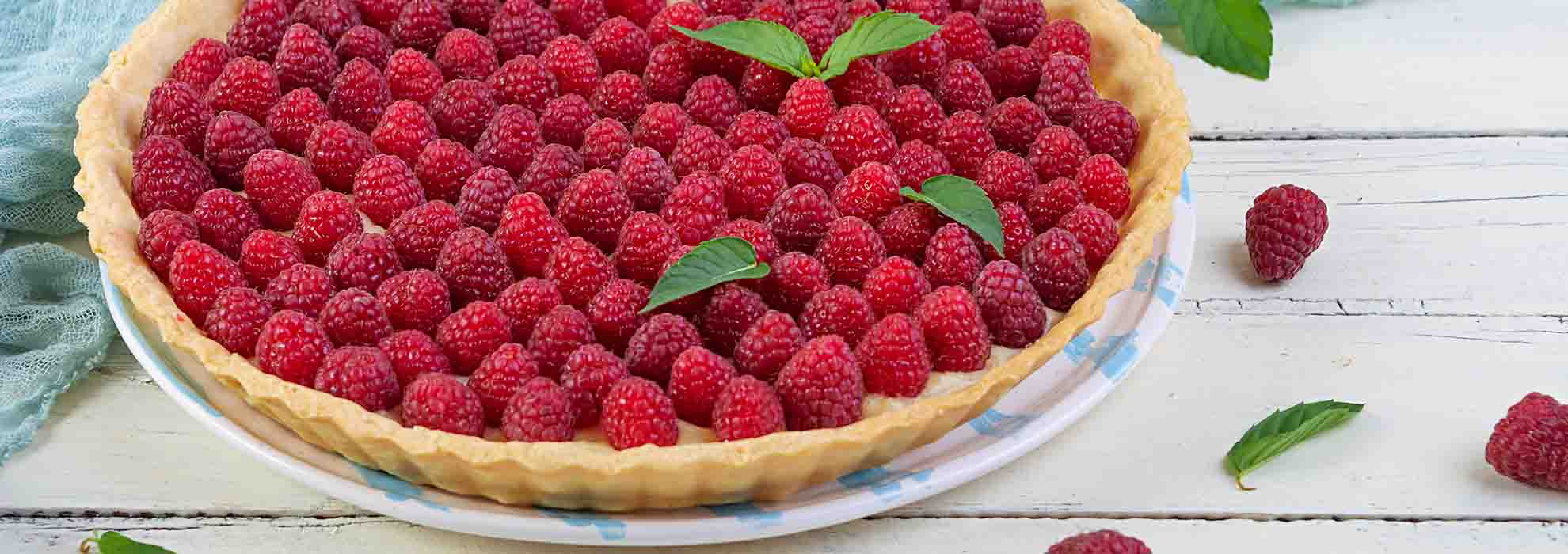 tarta de frambuesas fácil