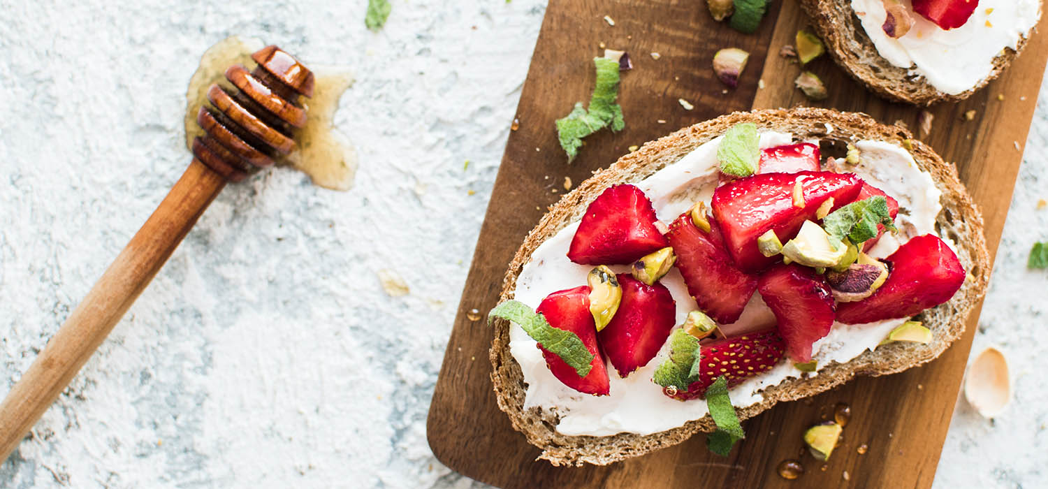 tostadas con fresas